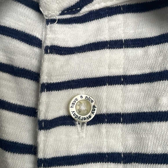 Scotch & Soda Black and White Striped Polo Shirt - Picture 4 of 7